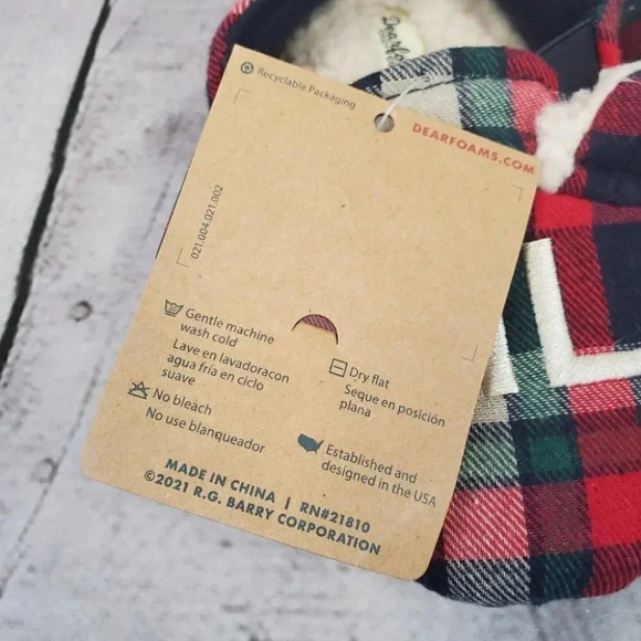 LIL BEAR 9/10 Dearfoams LiL Bear Memory Foam Slippers - Picture 10 of 10